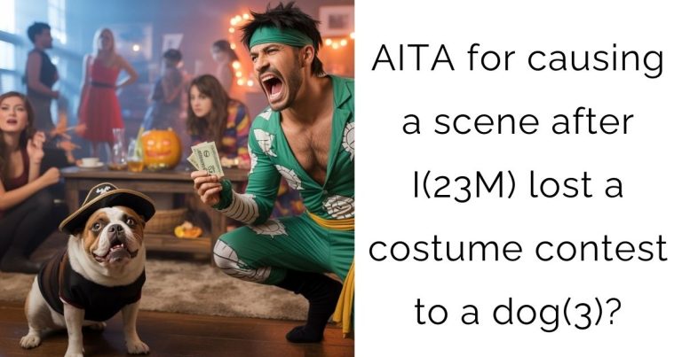 AITA for causing a scene after I (23M) lost a costume contest to a dog (3)?