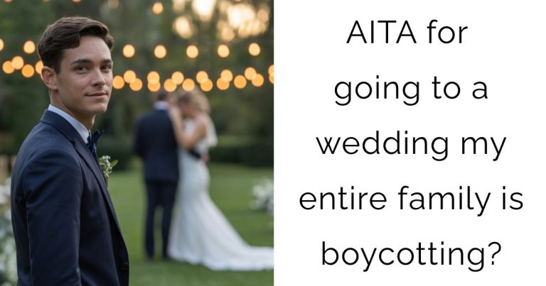 AITA for going to a wedding my entire family is boycotting?