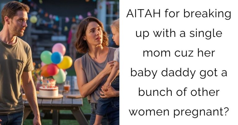 AITAH for breaking up with a single mom cuz her baby daddy got a bunch of other women pregnant?