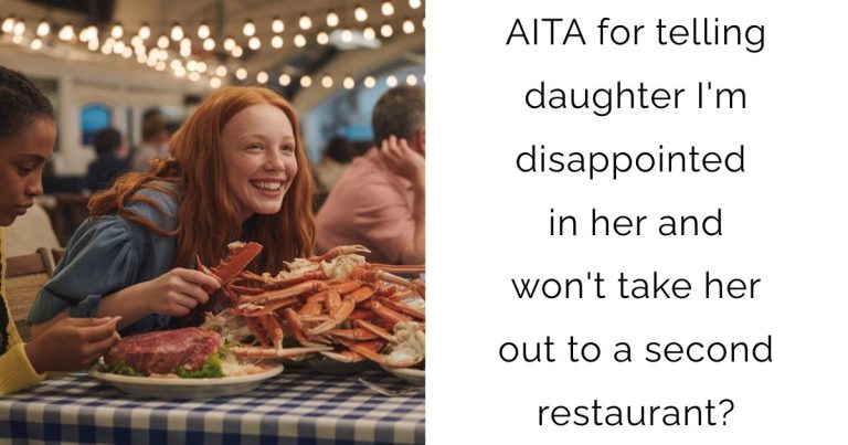 AITA for telling daughter I’m disappointed in her and won’t take her out to a second restaurant?