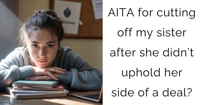 AITA for cutting off my sister after she didn’t uphold her side of a deal?