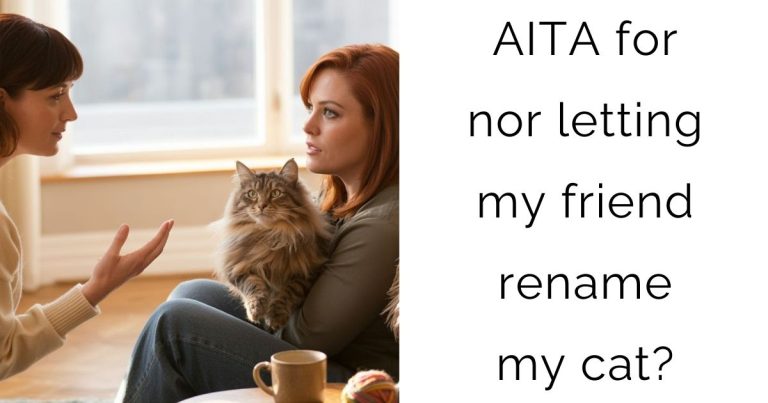 AITA for nor letting my friend rename my cat?
