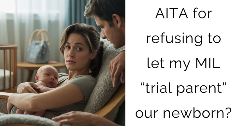 AITA for refusing to let my MIL “trial parent” our newborn?