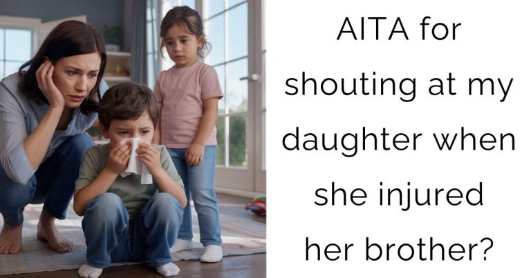 AITA for shouting at my daughter when she injured her brother?