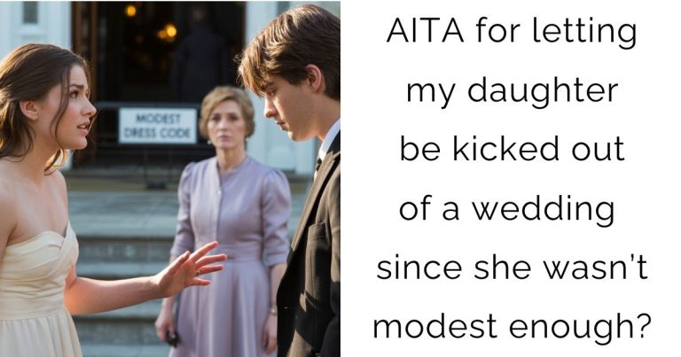 AITA for letting my daughter be kicked out of a wedding since she wasn’t modest enough?