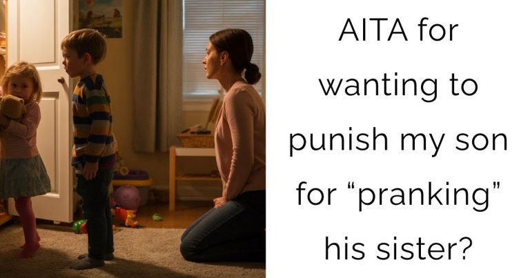 AITA for wanting to punish my son for “pranking” his sister?