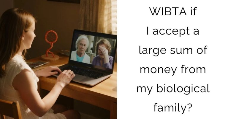 WIBTA if I accept a large sum of money from my biological family?