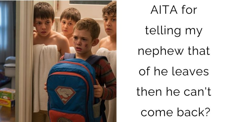 AITA for telling my nephew that of he leaves then he can’t come back?