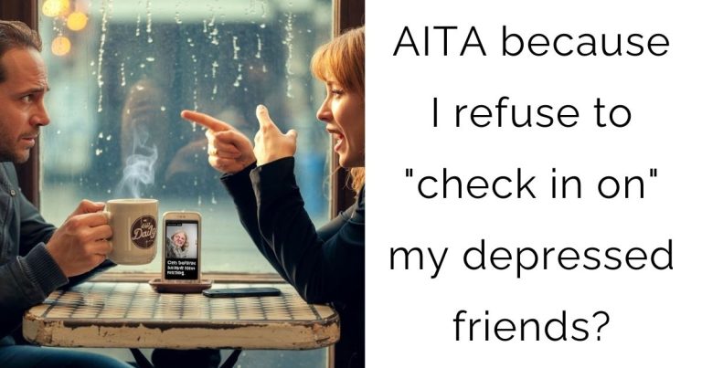 AITA because I refuse to “check in on” my depressed friends?