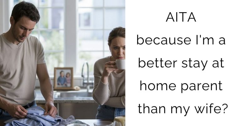 AITA because I’m a better stay at home parent than my wife?