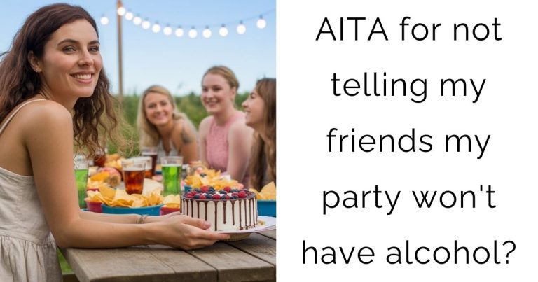 AITA for not telling my friends my party won’t have alcohol?