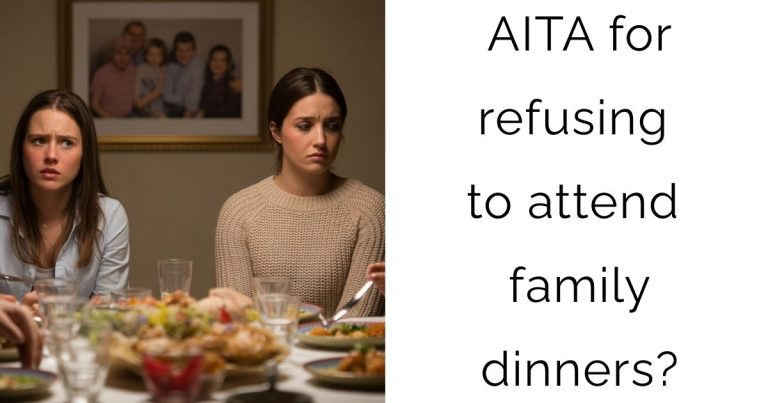 AITA for refusing to attend family dinners?