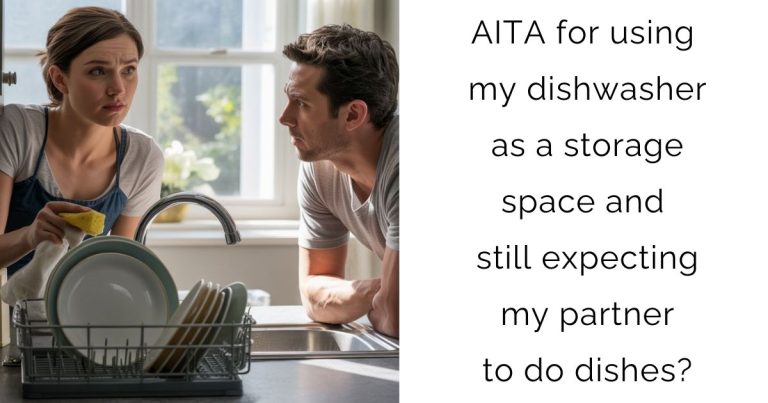 AITA for using my dishwasher as a storage space and still expecting my partner to do dishes?