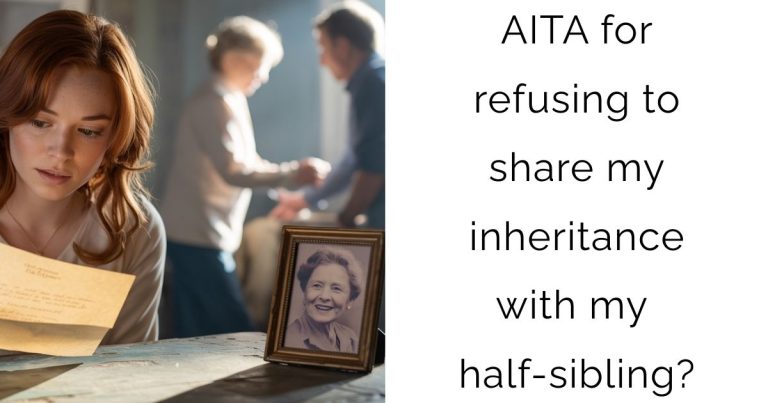 AITA for refusing to share my inheritance with my half-sibling?