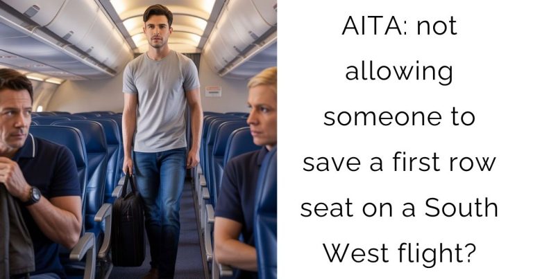AITA: not allowing someone to save a first row seat on a South West flight?