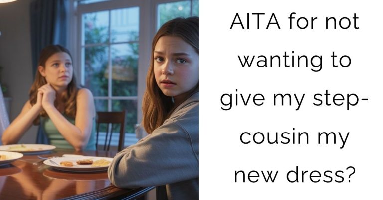 AITA for not wanting to give my step-cousin my new dress?
