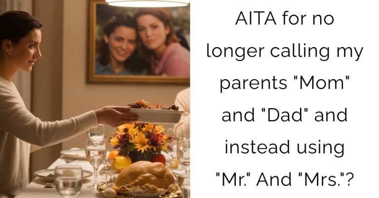 AITA for no longer calling my parents “Mom” and “Dad” and instead using “Mr.” And “Mrs.”?