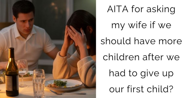 AITA for asking my wife if we should have more children after we had to give up our first child?