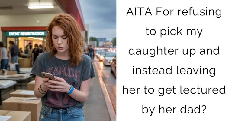 AITA For refusing to pick my daughter up and instead leaving her to get lectured by her dad?
