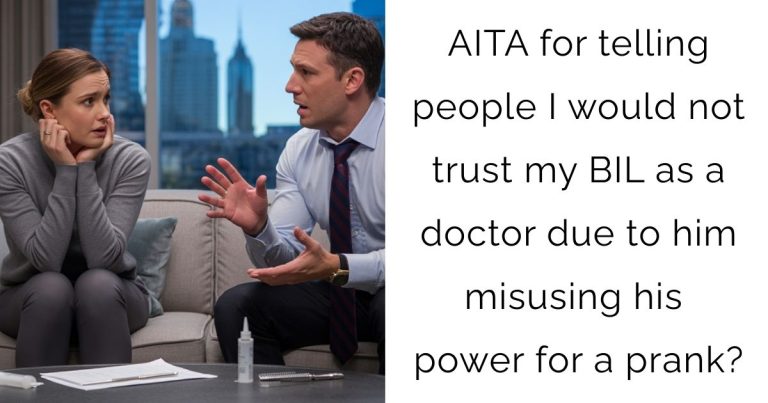 AITA for telling people I would not trust my BIL as a doctor due to him misusing his power for a prank?