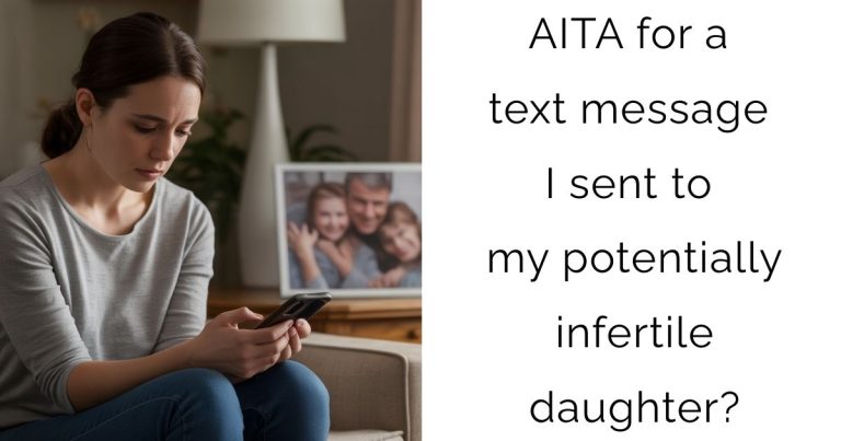 AITA for a text message I sent to my potentially infertile daughter?