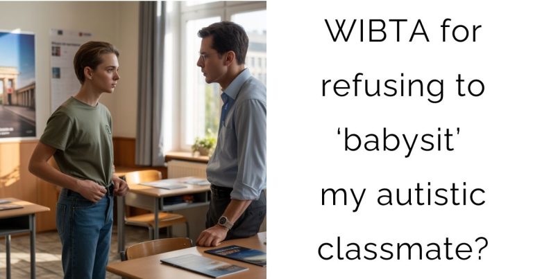 WIBTA for refusing to ‘babysit’ my autistic classmate?