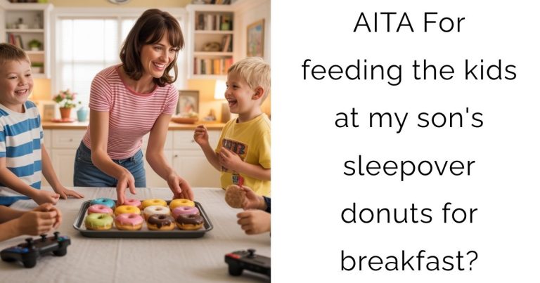 AITA For feeding the kids at my son’s sleepover donuts for breakfast?