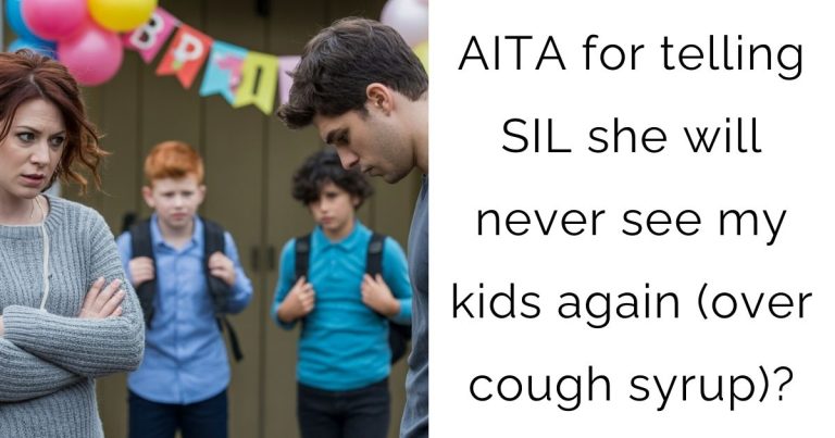 AITA for telling SIL she will never see my kids again (over cough syrup)?