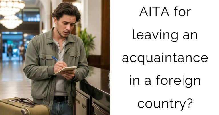 AITA for leaving an acquaintance in a foreign country?