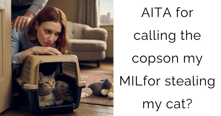 AITA for calling the cops on my MIL for stealing my cat?