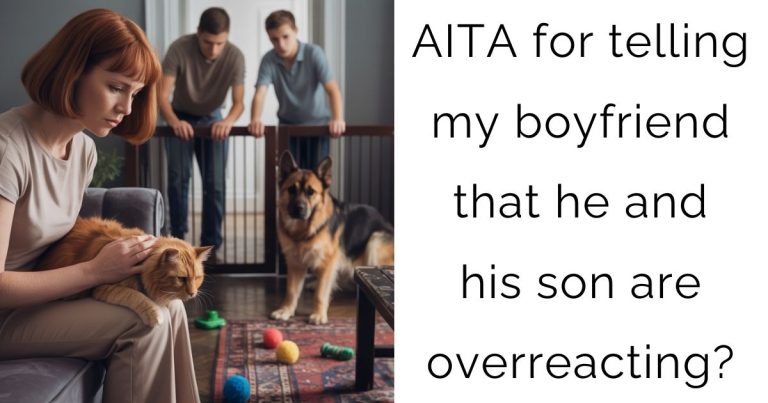 AITA for telling my boyfriend that he and his son are overreacting?