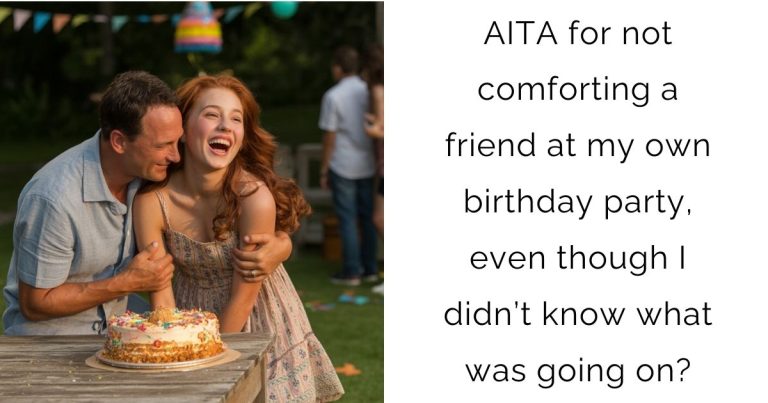 AITA for not comforting a friend at my own birthday party, even though I didn’t know what was going on?