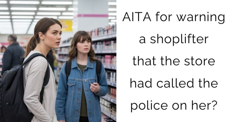 AITA for warning a shoplifter that the store had called the police on her?