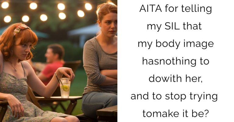 AITA for telling my SIL that my body image has nothing to do with her, and to stop trying to make it be?