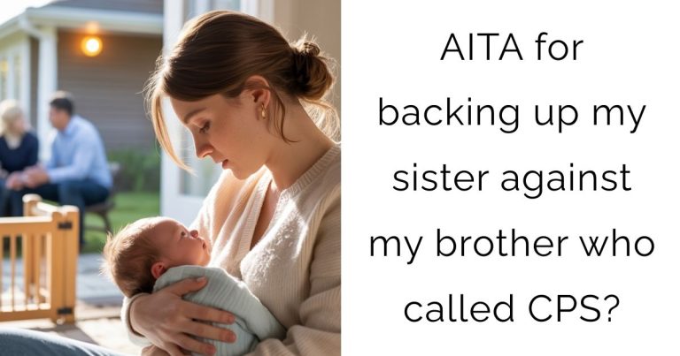 AITA for backing up my sister against my brother who called CPS?