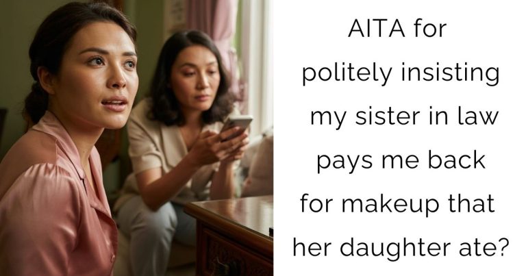 AITA for politely insisting my sister in law pays me back for makeup that her daughter ate?