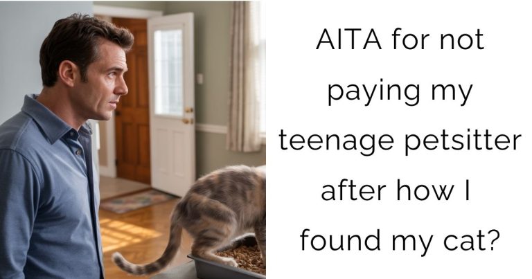 AITA for not paying my teenage petsitter after how I found my cat?