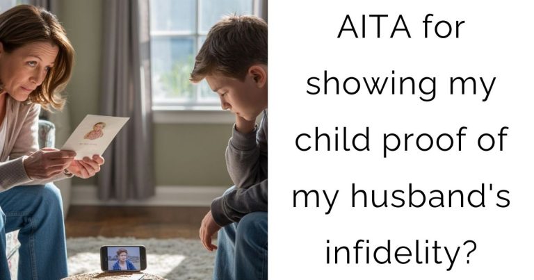 AITA for showing my child proof of my husband’s infidelity?
