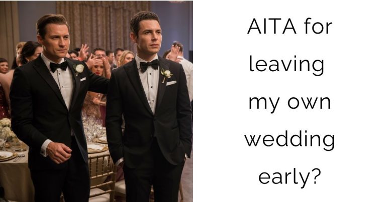 AITA for leaving my own wedding early?