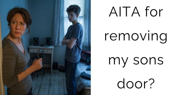 AITA for removing my sons door?