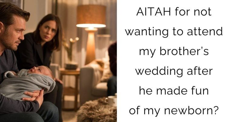 AITAH for not wanting to attend my brother’s wedding after he made fun of my newborn?
