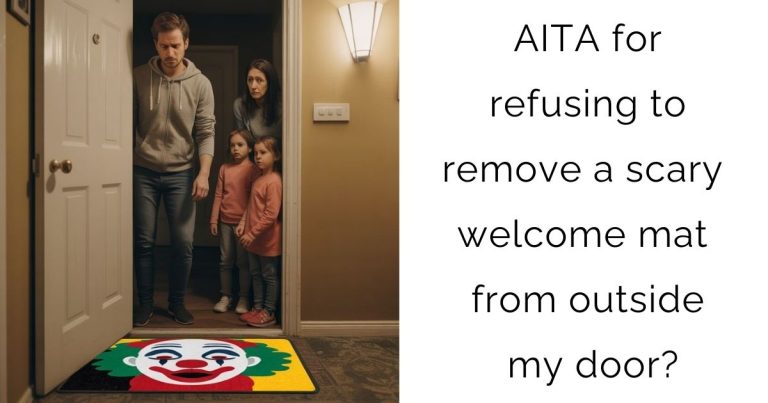 AITA for refusing to remove a scary welcome mat from outside my door?