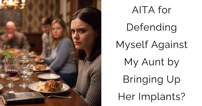 AITA for Defending Myself Against My Aunt by Bringing Up Her Implants?