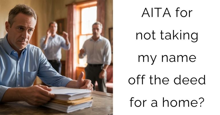AITA for not taking my name off the deed for a home?