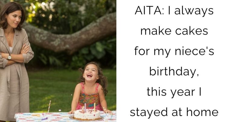 AITA: I always make cakes for my niece’s birthday, this year I stayed at home
