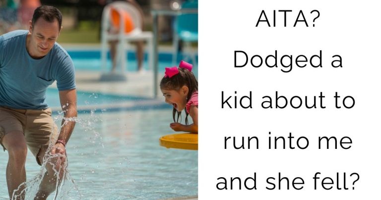 AITA? Dodged a kid about to run into me and she fell?