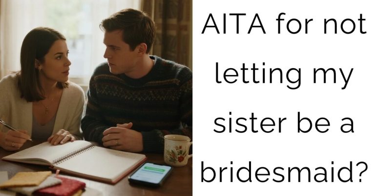 AITA for not letting my sister be a bridesmaid?