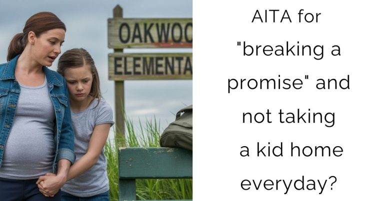 AITA for “breaking a promise” and not taking a kid home everyday?