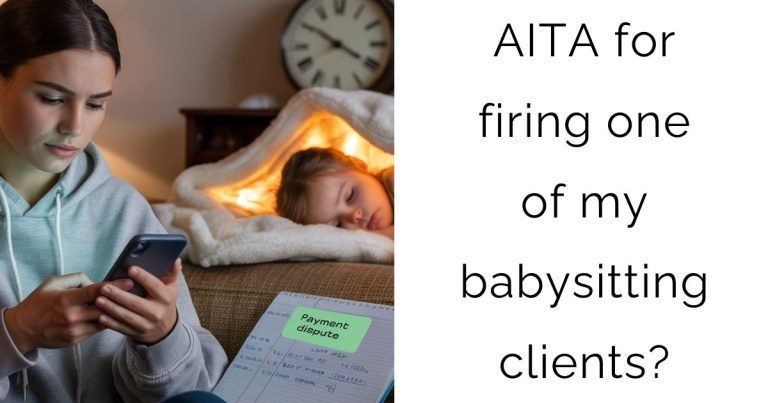 AITA for firing one of my babysitting clients?