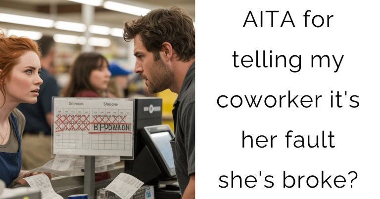 AITA for telling my coworker it’s her fault she’s broke?